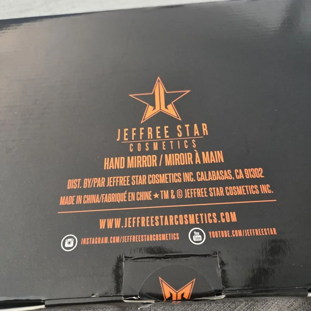 Jeffree Star Halloween Star Mirror Black Handle Orange Graphic Limited Edition - Picture 6 of 6